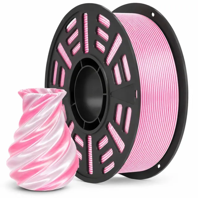 Geeetech PLA Silk+ Multi Color Sakura Wit & Roze / Moonlight Pink – 1KG – 3D Printer Filament – Zijdeglans – Snelle Levering – Morgen in Huis