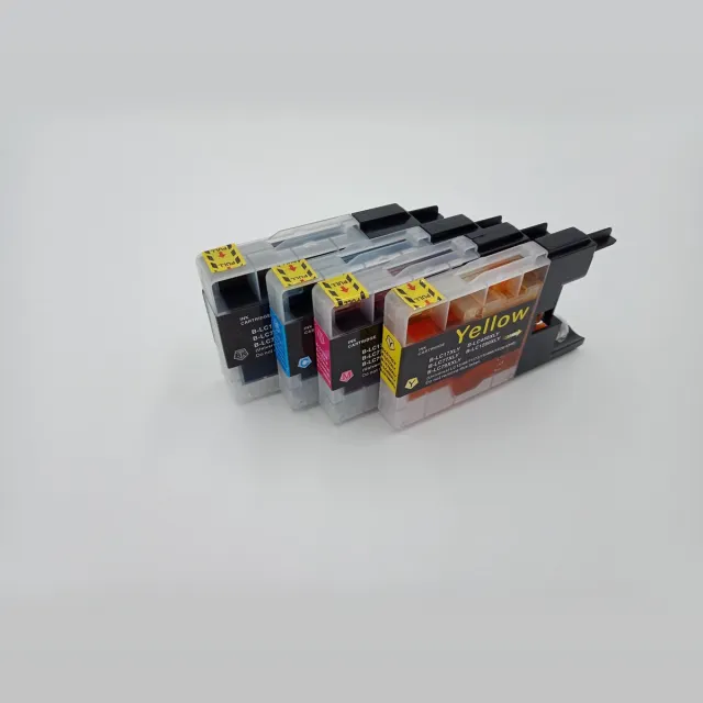 KATRIZ huismerk inkt voor|Brother 1240XL/1280XL| 1x black +1x Cyan +1x Magenta+1x Yellow| ( 4stuks) Zwart, Cyaan, Magenta, Geel