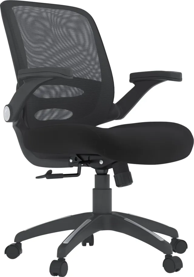 Notio Living Newport-Bureaustoel - Zwart Textiel