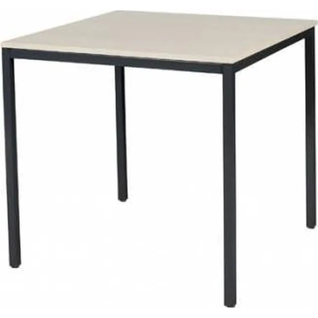 Schaffenburg Bureautafel - Domino Basic 80x80 Eiken - zwart frame Zwart (RAL9005)/Lindberg eiken
