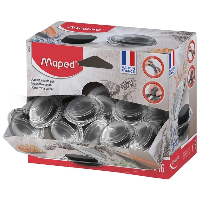 Maped Kneedgum Maped display à 16 stuks zwart