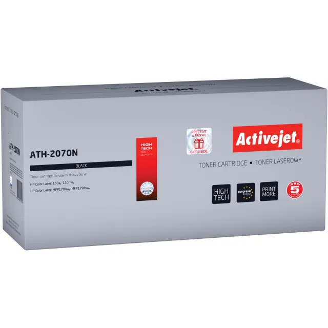 ActiveJet ATH-2070N toner voor HP-printer; HP 117A 2070A vervanging; Opperste; 1000 pagina's; zwart.