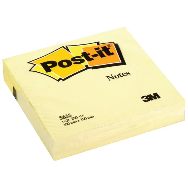 Post-It Notes ft 101 x 101 mm, geel, blok van 200 vel