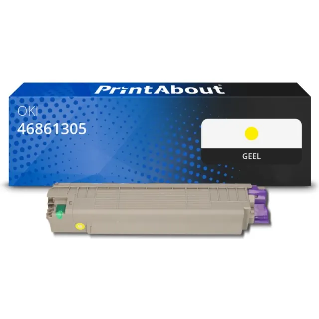 PrintAbout huismerk Toner 46861305 Geel Geschikt voor OKI