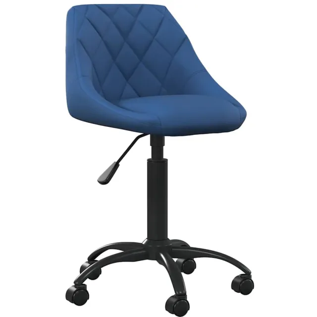 vidaXL Kantoorstoel - fluweel - blauw
