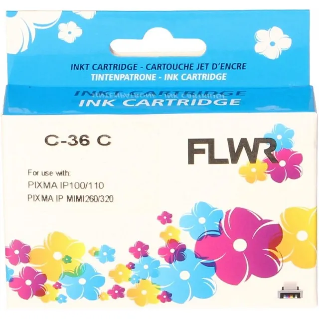 FLWR Inktcartridge / CLI-36 / Kleur - Geschikt voor Canon