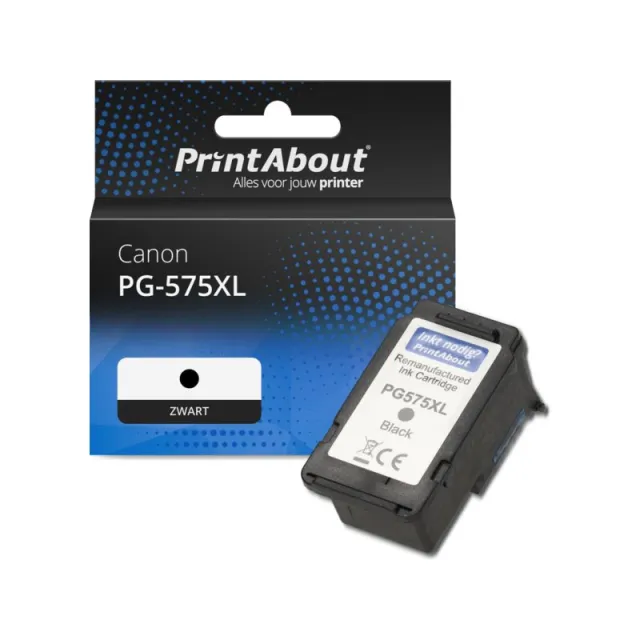 PrintAbout huismerk Inktcartridge PG-575XL Zwart Hoge capaciteit Geschikt voor Canon