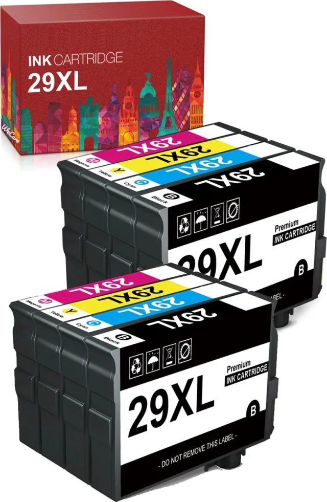 WeCare 8-pack | Geschikt voor Epson 29 XL inktcartridges - T2991 / T2992 / T2993 / T2994 - XP-235 - XP-245 - XP-247 - XP-255 - XP-345 - XP-355 - XP-442 - XP-445 - XP-452 - XP-455 Multipack 8 Cartridges