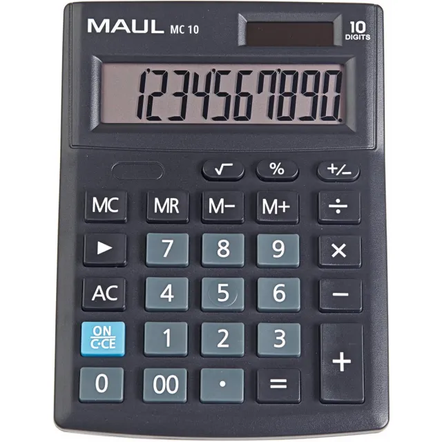 Maul bureaurekenmachine MC 10, zwart
