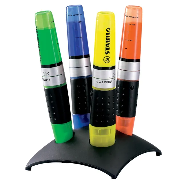 Stabilo Luminator 71/04 markeerstift deskset assorti blauw