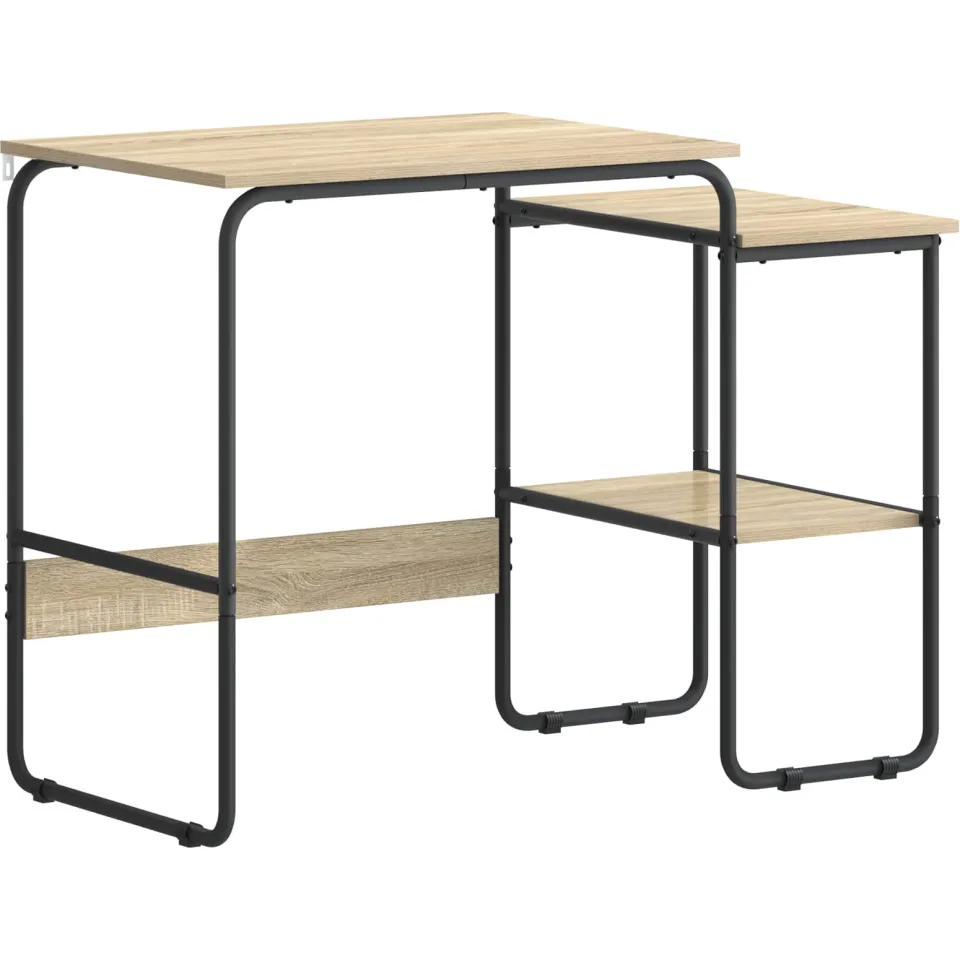 vidaXL Bureau met opbergruimte Sonoma Eiken 100 x 50 x 75 cm, foto 3