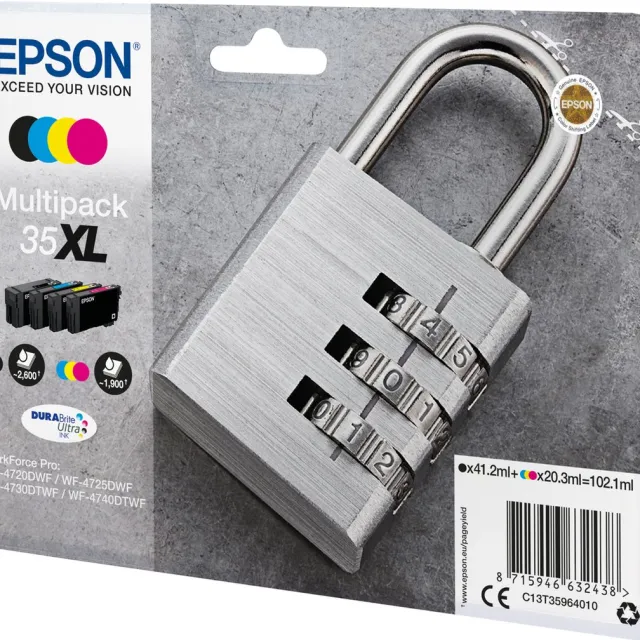 Epson 35XL Ink Multipack CMYK Blister Zwart