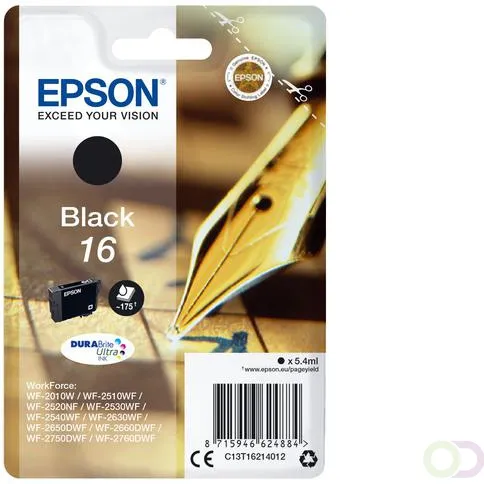 Epson Pen and crossword Singlepack Black 16 DURABrite Ultra Ink (C13T16214022)