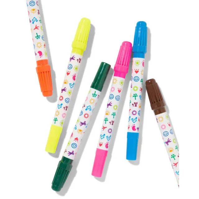 HEMA Viltstiften met stempel - 6 stuks