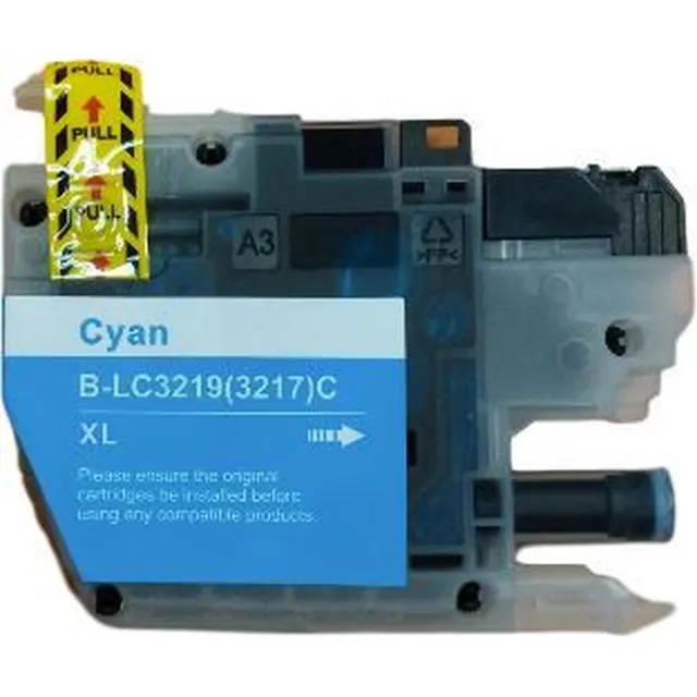 KATRIZ huismerk inkt voor|Brother LC3219XLC (Brother 3219XL) | Met chip Cyaan
