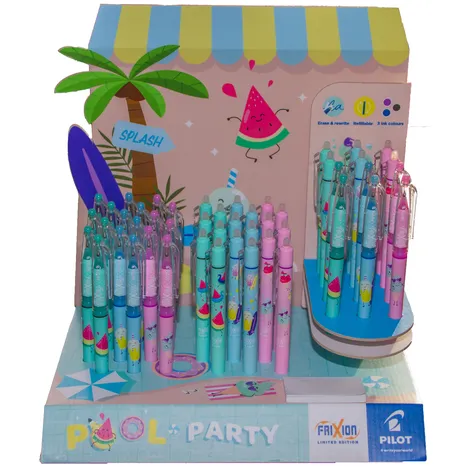 Pilot Rollerpen PILOT friXion Pool Party medium assorti display à 48 stuks