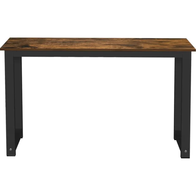 VDD Bureau - computertafel - keukentafel - metaal hout - 120 cm x 60 cm - zwart