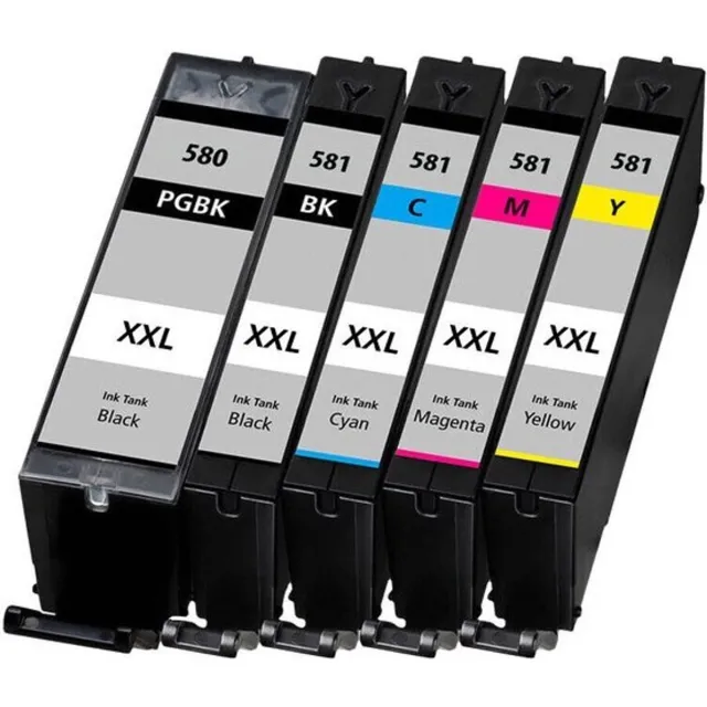 Inktkeuze CLI-580 / CLI-581 Zwart + Alle Kleuren - Huismerk inktcartridge compatible met Canon PIXMA TR7550 / Canon PIXMA TR8550 / Canon PIXMA TS 6240 / Canon PIXMA TS 6241 / Canon PIXMA TS 705 / Canon PIXMA TS 8240 / Canon PIXMA TS 8241 / Canon PIXMA TS 8242 Zwart, Cyaan, Magenta, Geel