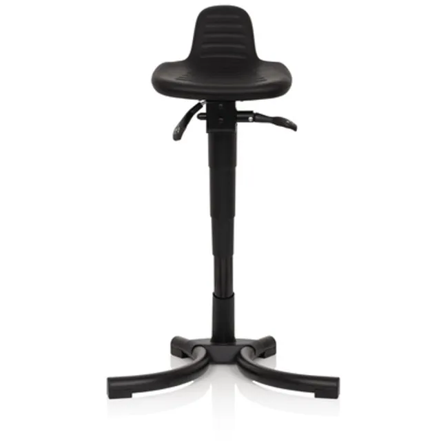 hjh office Stahulp / werkstoel TOP WORK 34 PU zwart / schuim metalen frame hjh OFFICE