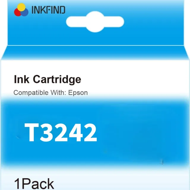 INKFIND T3242 Cyaan inktcartridge compatibel met Epson T3242 Geschikt voor Epson SureColor SC-P400 -1-pack C