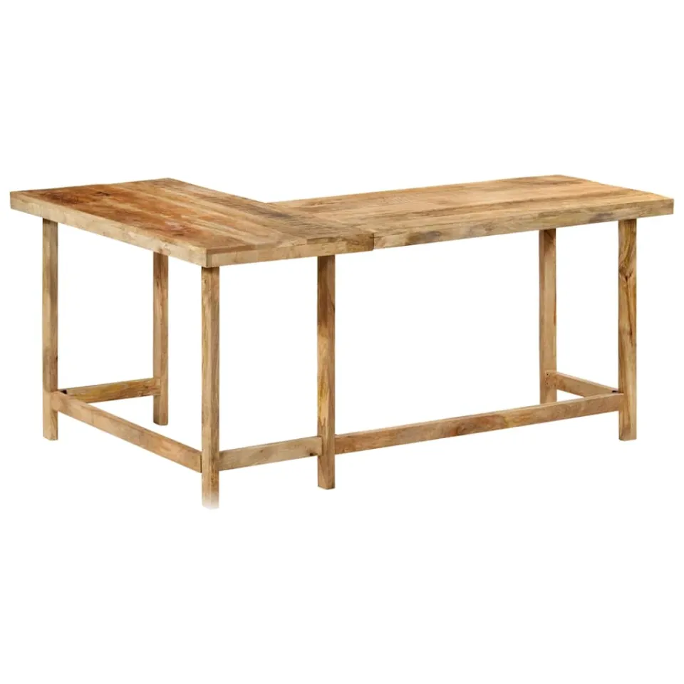 vidaXL Bureau 165x110x75 cm massief mangohout bruin, foto 4