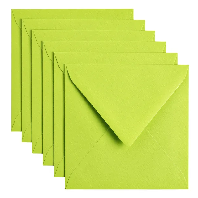 Papicolor Envelop Papicolor 140x140mm appelgroen pak à 6 stuks