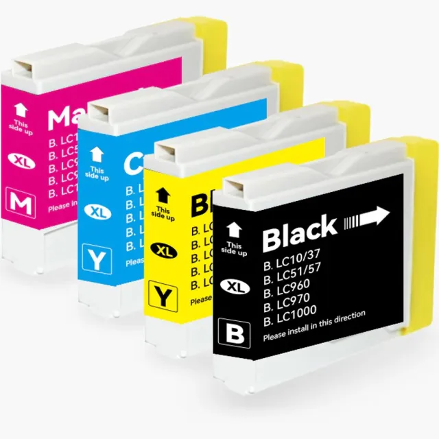 G&G Voordeelset - Vervanger voor Brother LC-970/LC-1000 Black, Cyan, Magenta, Yellow