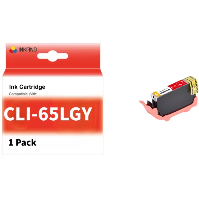 INKFIND CLI-65 licht grijs Inktcartridge compatibel met Canon CLI-65 - 1-pack lichtgrijs*1