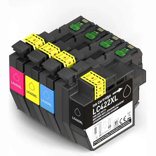 Boxstuff inkt geschikt voor Brother LC-422XL – Multipack 4 stuks (Zwart + Kleur) – Geschikt voor MFC-J5340DW / MFC-J5345DW / MFC-J5740DW / MFC-J6540DW / MFC-J6940DW Multicolor