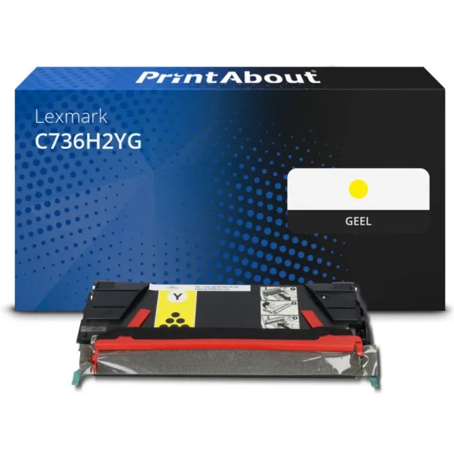 PrintAbout Lexmark C736H2YG toner geel Huismerk
