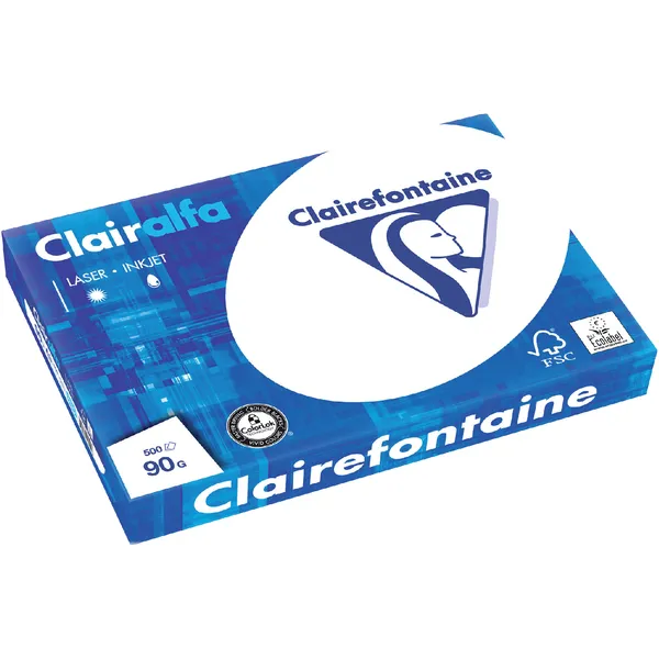 Clairefontaine Kopieerpapier Clairefontaine Clairalfa A3 90gr wit 500 vel