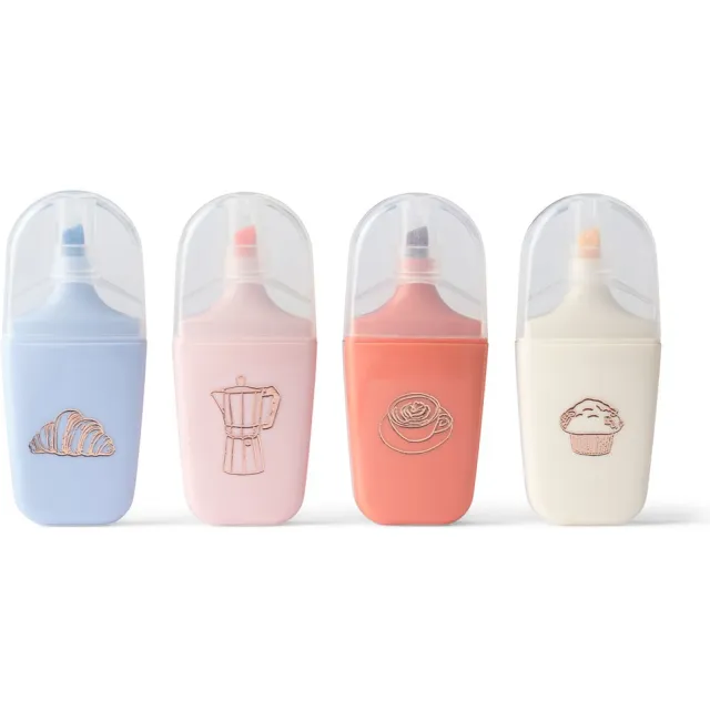 HEMA Mini stiften koffie - 4 stuks (multicolor)