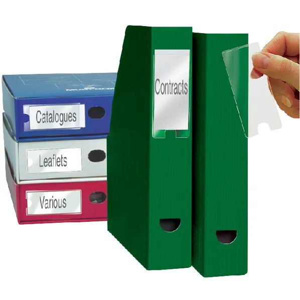 3L Etikethouder Djois 35x75mm zelfklevend transparant 12 stuks