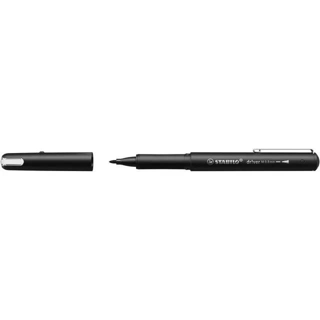 Stabilo dr!ver fineliner, medium punt, zwart