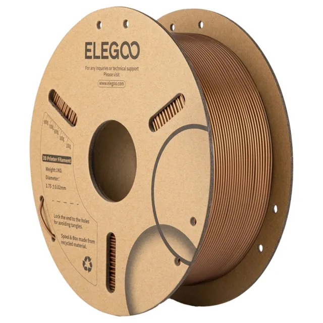 Elegoo Pla Filament Voor 3D-Printer 1,75 Mm Bruin Voor Geavanceerde Transparent