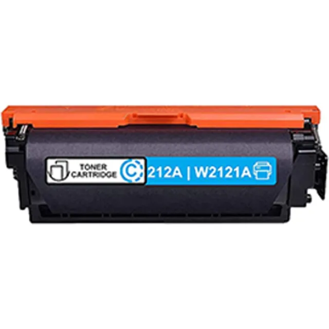 Inktkenners Toner geschikt voor HP 212A | 1x Cyaan geschikt voor HP Color LaserJet Enterprise M554dn - M555dn - M555x - MFP M578dn - M578f - Flow MFP M578c - M578z