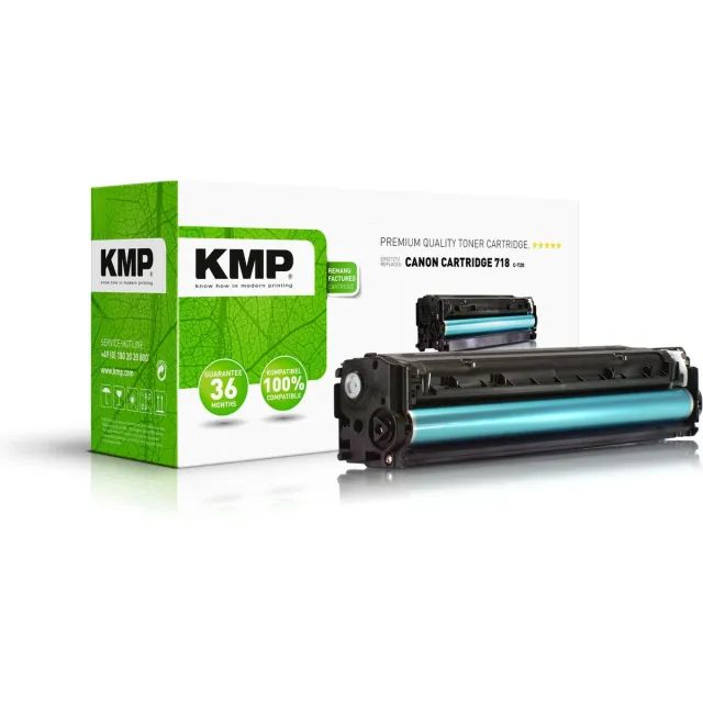 KMP Toner vervangt Canon 718 Compatibel Cyaan 2900 bladzijden C-T20