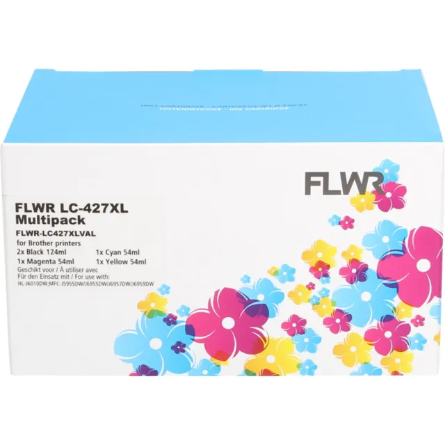FLWR Cartridges / Brother LC-427XL Multipack / zwart en kleur / Geschikt voor Brother