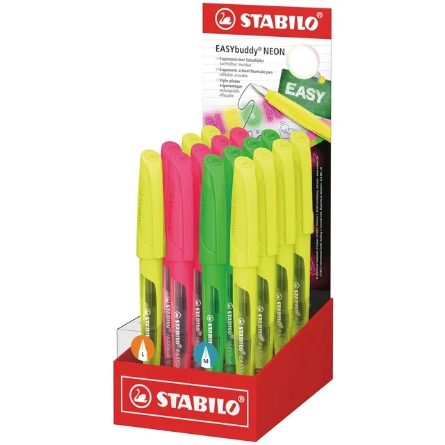 Stabilo Vulpen STABILO Easybuddy large en medium neon assorti