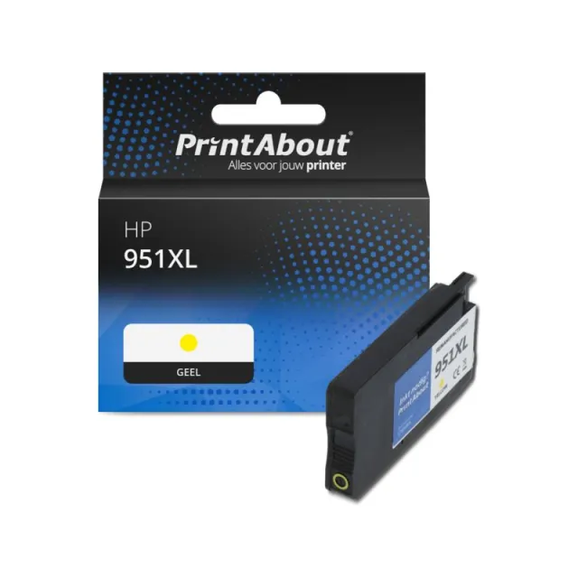 PrintAbout huismerk Inktcartridge 951XL (CN048AE) Geel Hoge capaciteit Geschikt voor HP