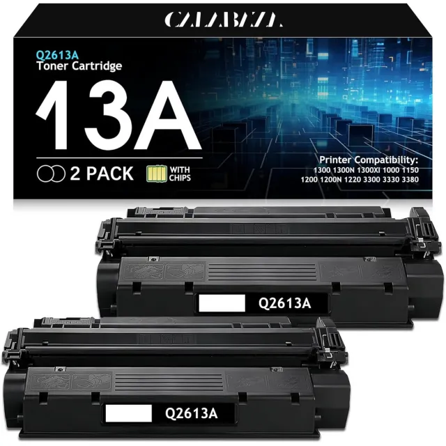 WeCare 2-pack | Huismerk toner geschikt voor HP Q2613A 13A - Tonercartridge Zwart / Hoge Capaciteit 2x Zwart