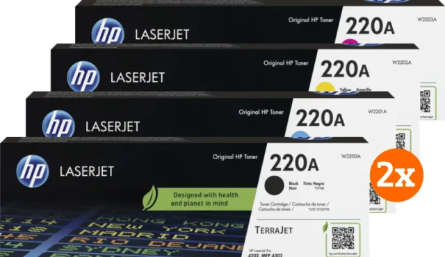 Hp 220A LaserJet Toner Combo Pack (2 stuks)
