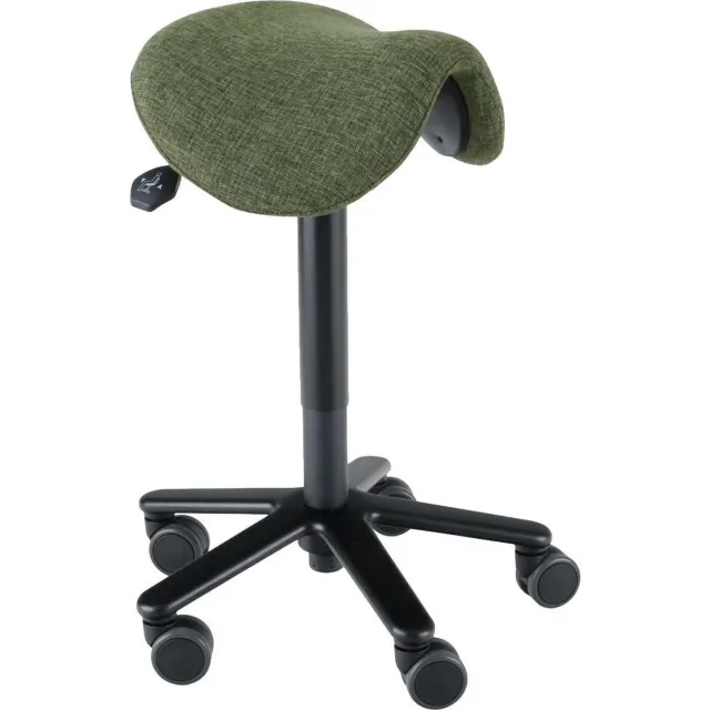 Wesjon Zadelkruk PEB080 - gestoffeerd, keuze uit 9 kleuren Break -stahulp - kapperskruk Break-Olive