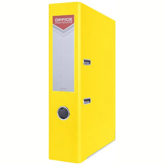 Office Products ordner, voor A4, uit karton, rug van 7,5 cm, geel grijs