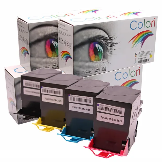 Colori Set 4x Colori huismerk toner geschikt voor Lexmark CS310dn CS310n CS310 Series CS410dn CS410dtn CS410n CS410 CS510de CS510dte CS510 702 702K 702C 702M 702Y 702H 702HK 702HC 702HM 702HY Set 4 kleuren