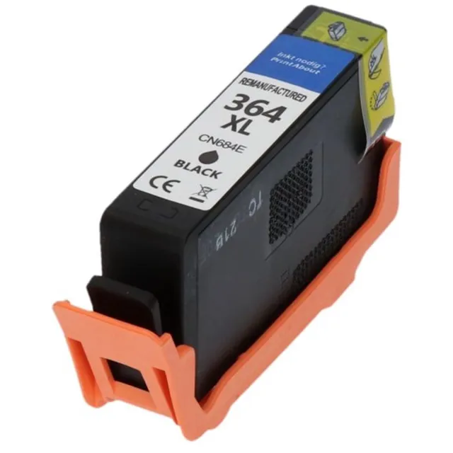 PrintAbout huismerk Inktcartridge 364 (CB316EE) Zwart geschikt voor HP