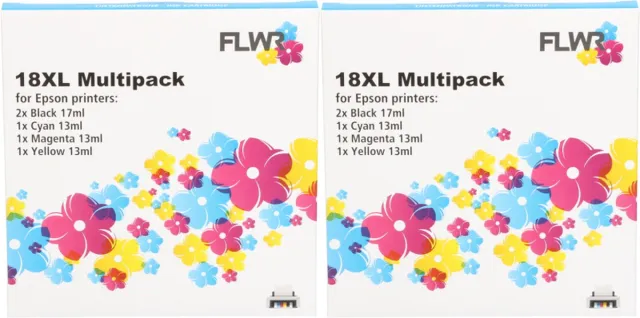Epson FLWR - Cartridges / Epson (2X) 18XL Multipack / zwart en kleur / Geschikt voor Epson