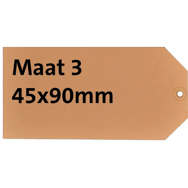 HF2 Label karton nr 3 200gr 45x90mm chamois 1000 stuks