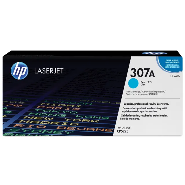 Hp toner 307A, 7300 pagina's, OEM CE741A, cyaan