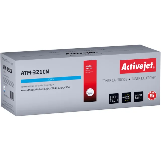 ActiveJet ATM-321CN tonercartridge (vervangt Konica Minolta TN321C; Supreme; 25000 pagina's; blauw)